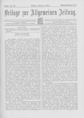 Allgemeine Zeitung Freitag 9. März 1894