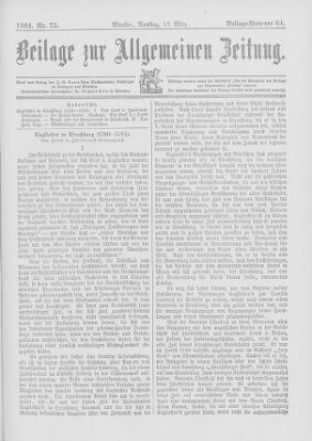 Allgemeine Zeitung Samstag 17. März 1894