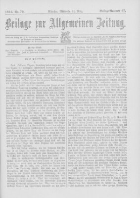 Allgemeine Zeitung Mittwoch 21. März 1894