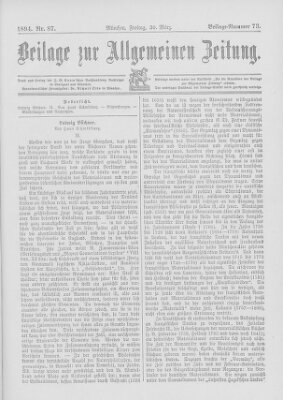 Allgemeine Zeitung Freitag 30. März 1894