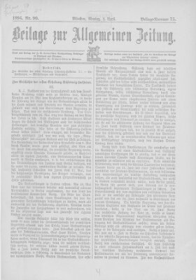 Allgemeine Zeitung Montag 2. April 1894