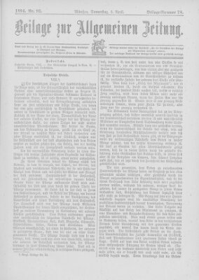 Allgemeine Zeitung Donnerstag 5. April 1894