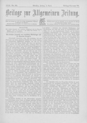 Allgemeine Zeitung Freitag 6. April 1894