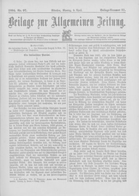 Allgemeine Zeitung Montag 9. April 1894