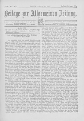 Allgemeine Zeitung Dienstag 17. April 1894