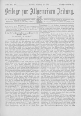 Allgemeine Zeitung Mittwoch 18. April 1894