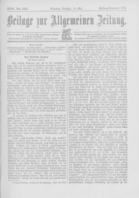 Allgemeine Zeitung Dienstag 15. Mai 1894