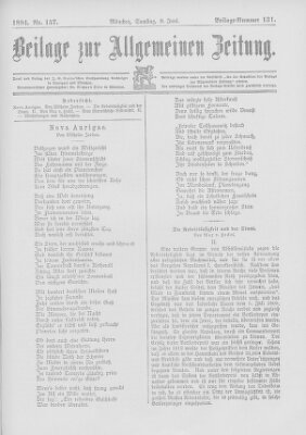 Allgemeine Zeitung Samstag 9. Juni 1894