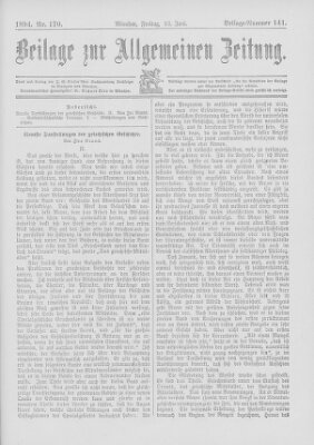 Allgemeine Zeitung Freitag 22. Juni 1894