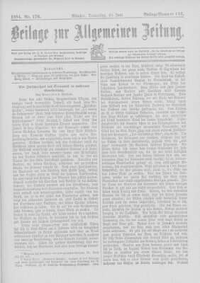 Allgemeine Zeitung Donnerstag 28. Juni 1894