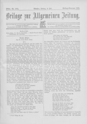 Allgemeine Zeitung Freitag 6. Juli 1894