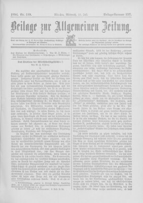 Allgemeine Zeitung Mittwoch 11. Juli 1894