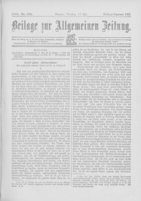 Allgemeine Zeitung Dienstag 17. Juli 1894