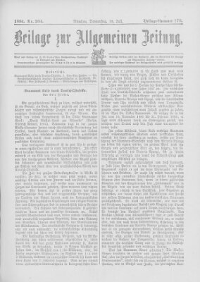 Allgemeine Zeitung Donnerstag 26. Juli 1894