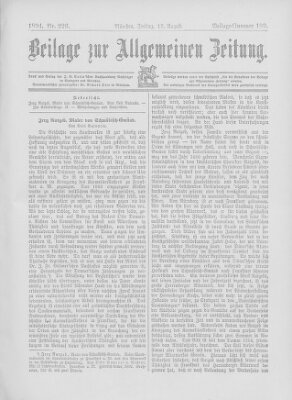 Allgemeine Zeitung Freitag 17. August 1894