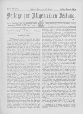 Allgemeine Zeitung Donnerstag 23. August 1894