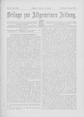 Allgemeine Zeitung Freitag 31. August 1894