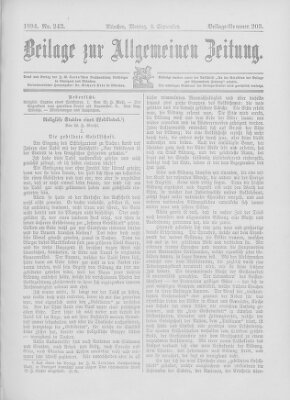 Allgemeine Zeitung Montag 3. September 1894