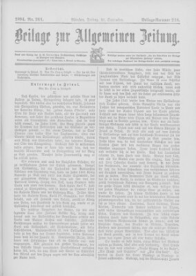 Allgemeine Zeitung Freitag 21. September 1894