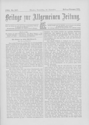 Allgemeine Zeitung Donnerstag 27. September 1894