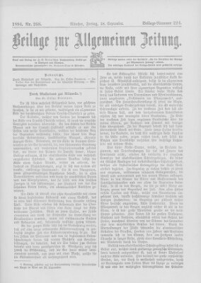 Allgemeine Zeitung Freitag 28. September 1894