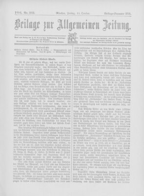 Allgemeine Zeitung Freitag 12. Oktober 1894