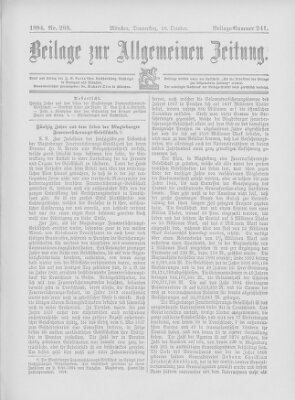 Allgemeine Zeitung Donnerstag 18. Oktober 1894