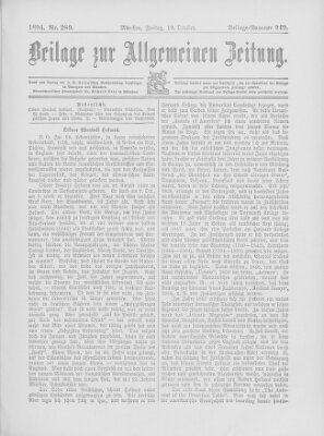 Allgemeine Zeitung Freitag 19. Oktober 1894