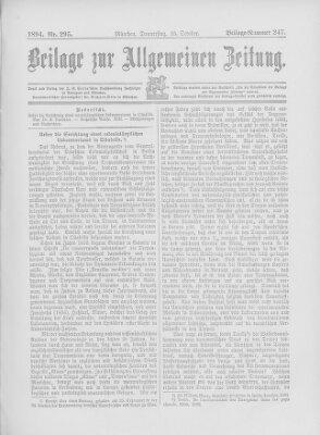 Allgemeine Zeitung Donnerstag 25. Oktober 1894