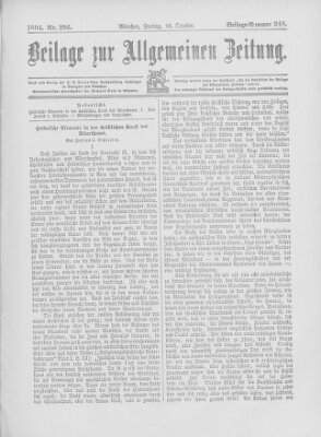 Allgemeine Zeitung Freitag 26. Oktober 1894