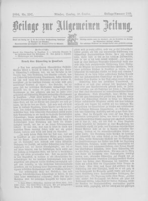 Allgemeine Zeitung Samstag 27. Oktober 1894