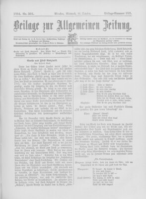 Allgemeine Zeitung Mittwoch 31. Oktober 1894