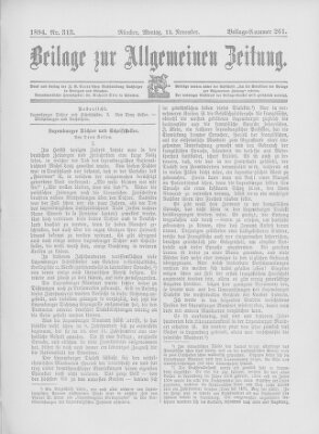 Allgemeine Zeitung Montag 12. November 1894