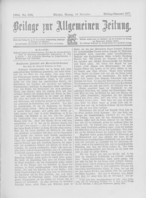 Allgemeine Zeitung Montag 19. November 1894