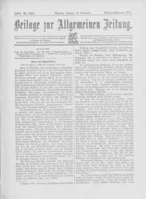 Allgemeine Zeitung Freitag 23. November 1894