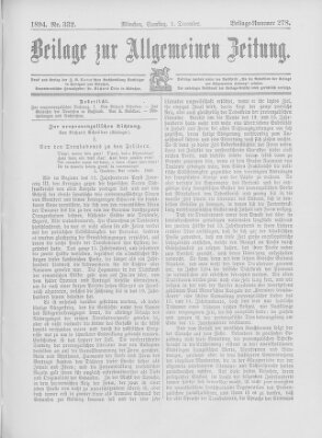 Allgemeine Zeitung Samstag 1. Dezember 1894