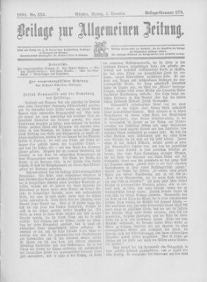 Allgemeine Zeitung Montag 3. Dezember 1894