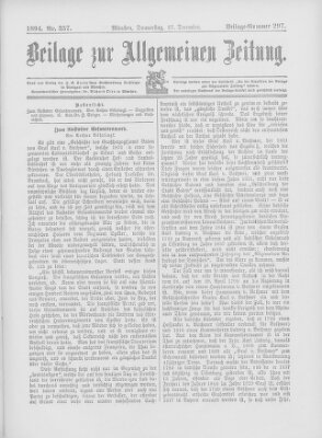 Allgemeine Zeitung Donnerstag 27. Dezember 1894