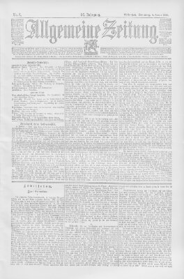 Allgemeine Zeitung Sonntag 6. Januar 1895