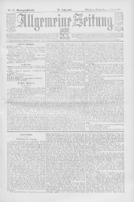 Allgemeine Zeitung Donnerstag 17. Januar 1895