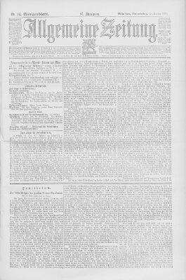 Allgemeine Zeitung Donnerstag 24. Januar 1895