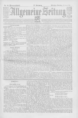 Allgemeine Zeitung Samstag 26. Januar 1895