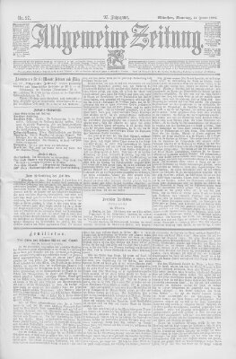 Allgemeine Zeitung Sonntag 27. Januar 1895