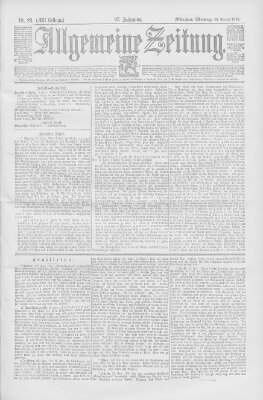 Allgemeine Zeitung Montag 28. Januar 1895