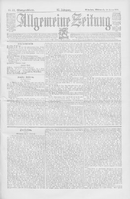 Allgemeine Zeitung Mittwoch 30. Januar 1895