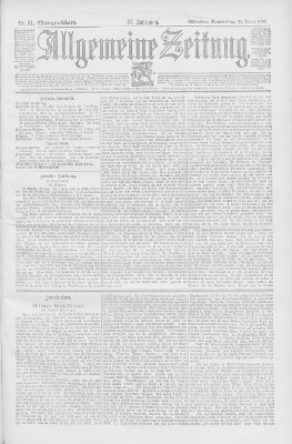 Allgemeine Zeitung Donnerstag 31. Januar 1895