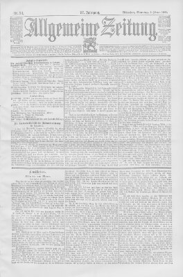 Allgemeine Zeitung Sonntag 3. Februar 1895