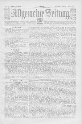 Allgemeine Zeitung Freitag 8. Februar 1895