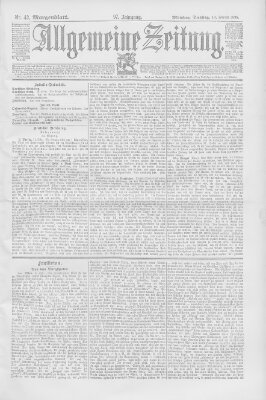 Allgemeine Zeitung Dienstag 12. Februar 1895