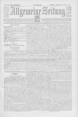 Allgemeine Zeitung Mittwoch 13. Februar 1895